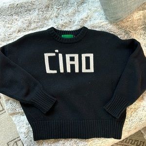 CLARE V "CIAO" cotton sweater